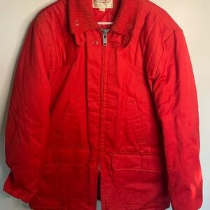 Vintage Ted Williams Coat Mens L Red Lined Sears Roebuck Hunting Made USA 44